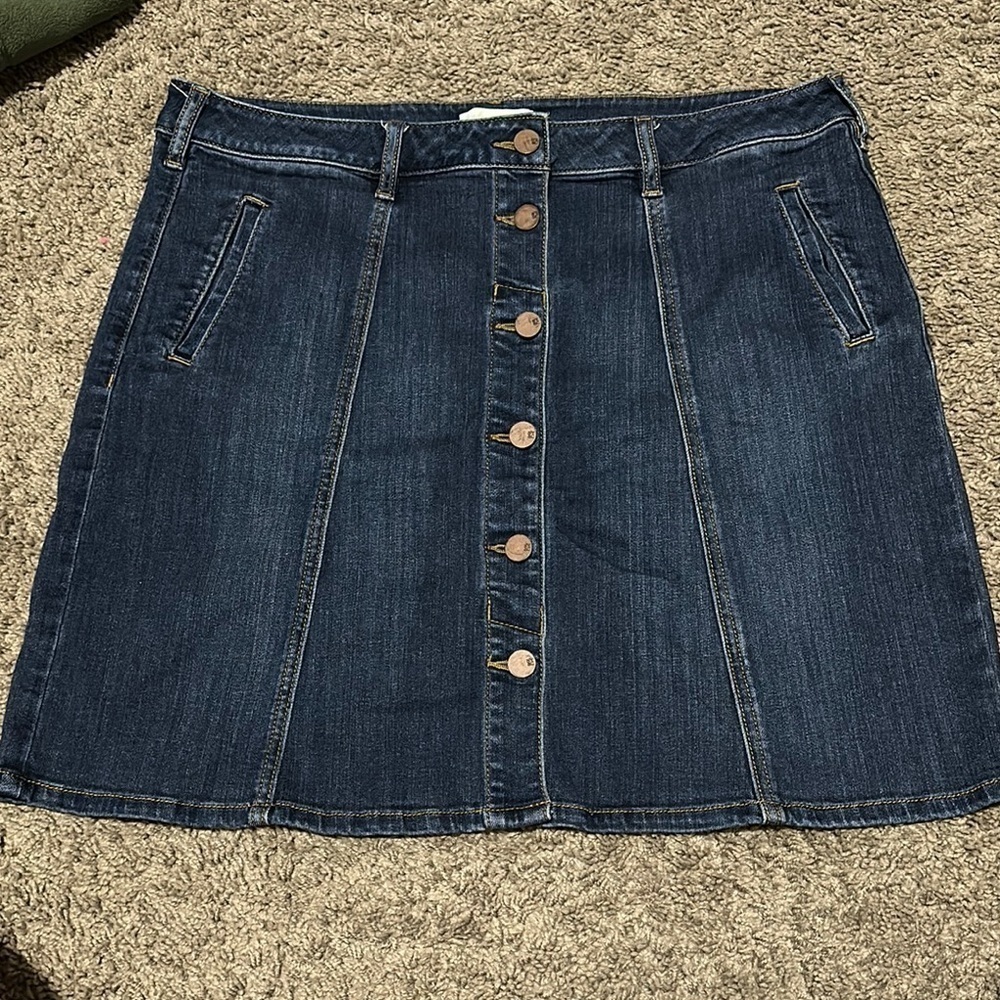 New York & Company Blue Mini Skirt Casual